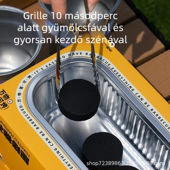 DIY marshmallow sütő – négyzet alakú alumínium grill, többfunkciós, elektromos áram nélkül