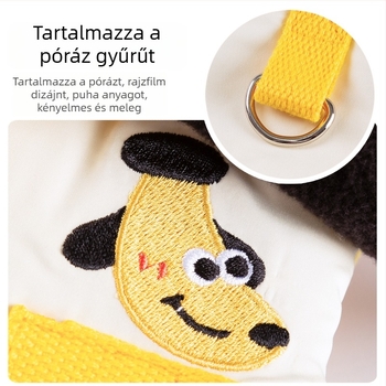 Pamut kapucnis kabát háziállatoknak, aranyos hímzett mintával, macskáknak és kutyáknak, őszi–téli meleg