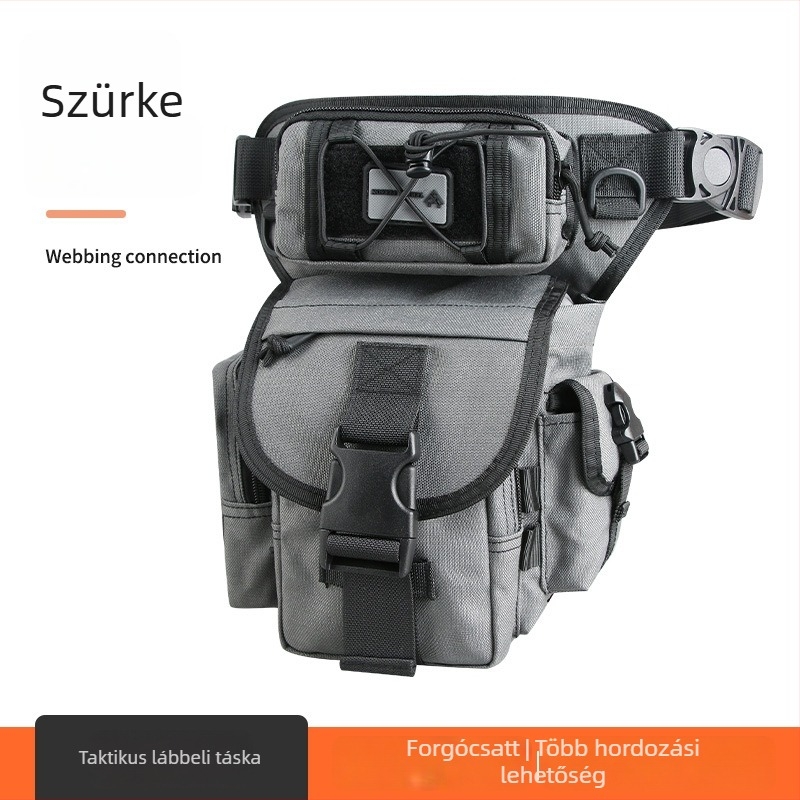 Férfi taktikai derék táska, keresztpánttal, semleges stílus, szabadidős utazáshoz, 2024 tavasz