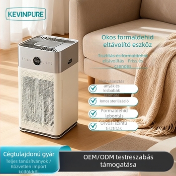 Formaldehidmentesítő levegőtisztító – negatív ion technológia, légáram 151–300 m3/h, asztali dizájn, 61 m² feletti helyiségekhez