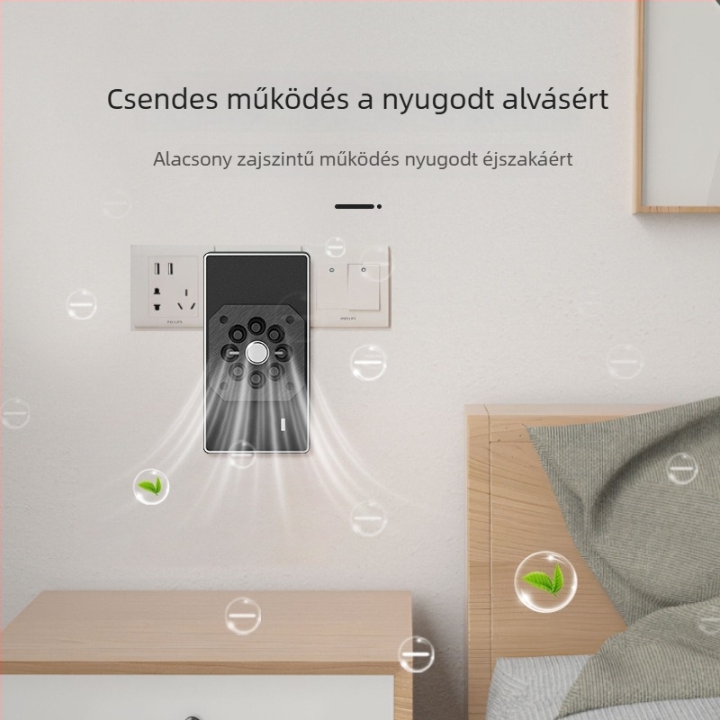 Dugós negatív ionos levegőtisztító, 50 m³/h, csendes működés, alkalmas helyiségekben legfeljebb 10 m²-ig