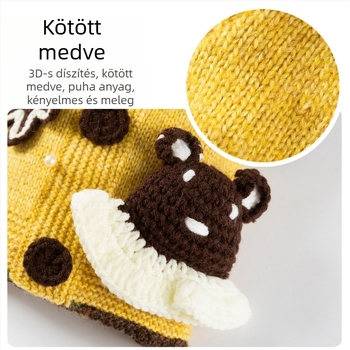 Könnyű, meleg őszi–téli kutya pulóver kis- és közepes méretű kutyáknak, mackó‑csillag mintával (Teddy Bichon)