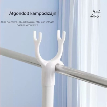 Jinran kinyújtható ruhaszárító rúd | műanyag, erkélyhez, falra szerelhető, modern stílus