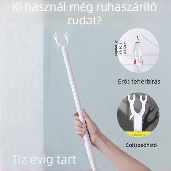 Otthoni használatra terjeszthető és hordozható ruhaszárító rúd