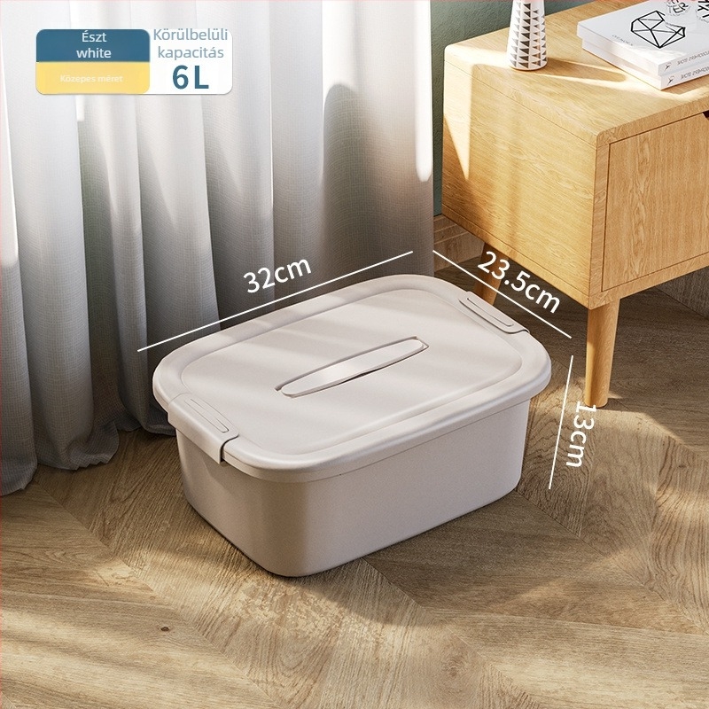 Műanyag gardróbszekrény tároló doboz – ruhák és játékok számára, porvédett kialakítás, minimalist design, PP anyag