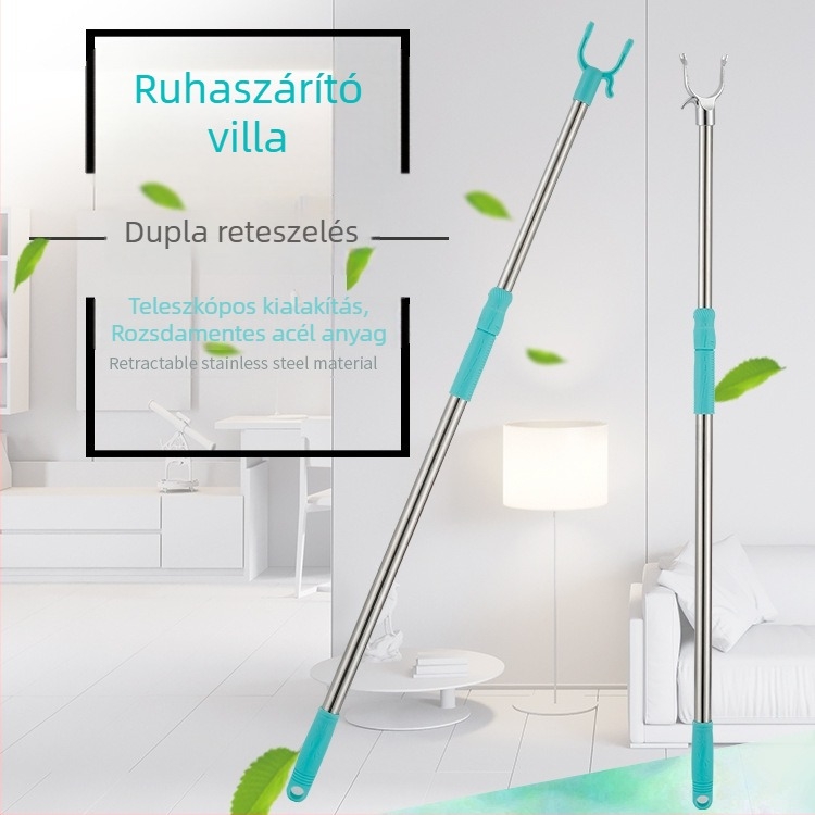 Rozsdamentes acélból készült kihúzható ruhaszárító rúd balkonra
