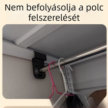 Rozsdamentes acél ruhaszárító rúd hálószobai gardróbhoz, keresztléc a ruhák akasztásához, 2017 tavaszán bemutatva