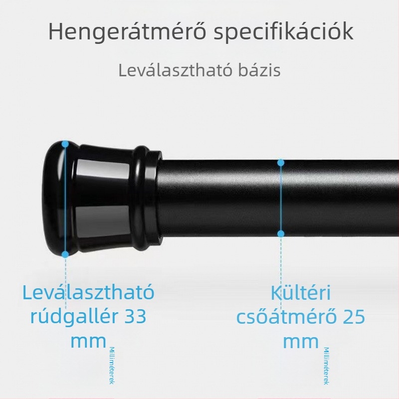 Nothing Teleszkópos többfunkciós rúd zuhanyhoz, függönyökhöz és gardróbhoz – állítható, vascső, modern minimalista stílus, testreszabható