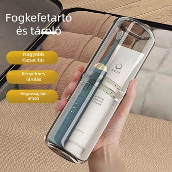 Műanyag utazó szájöblítő pohár, fogkefe és fogkrém pohár, hordozható fogkefe tartó, légmentesen záródó