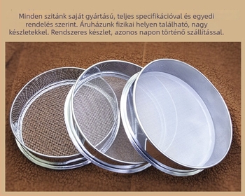 Standard mintavételi szita, 304 rozsdamentes acél, háló 200/500/800/1000