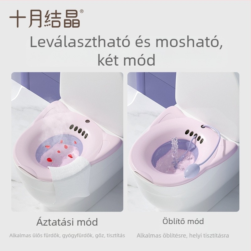 Posztpartum ülőfürdő medence az anális tisztításra (Anyag: TPE/PP; Specifikáció: egyetlen medence; Márka: October Crystal)
