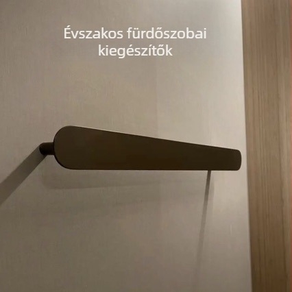 Rozsdamentes acél törölközőtartó, falra szerelhető lyukasztott rögzítéssel, fürdőszobai kiegészítő