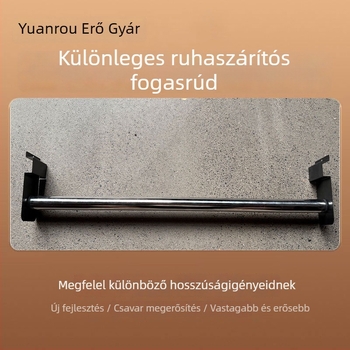 Ruhaszárító rúd erkélyre – keményfa, Nordic stílus, 2017 nyarán bemutatva