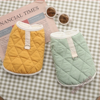 Kutyamellény húzókampóval, téli bársonyból készült kabát kis fajták számára