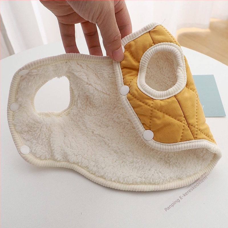 Kutyamellény húzókampóval, téli bársonyból készült kabát kis fajták számára