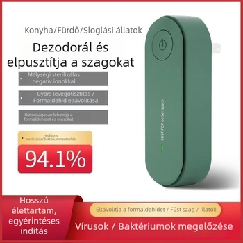 Légtisztító negatív ionokkal és formaldehid eltávolítással, 50 m³/h, zaj ≤ 36 dB, alkalmas legfeljebb 10 m²-re, kompozit szűrő