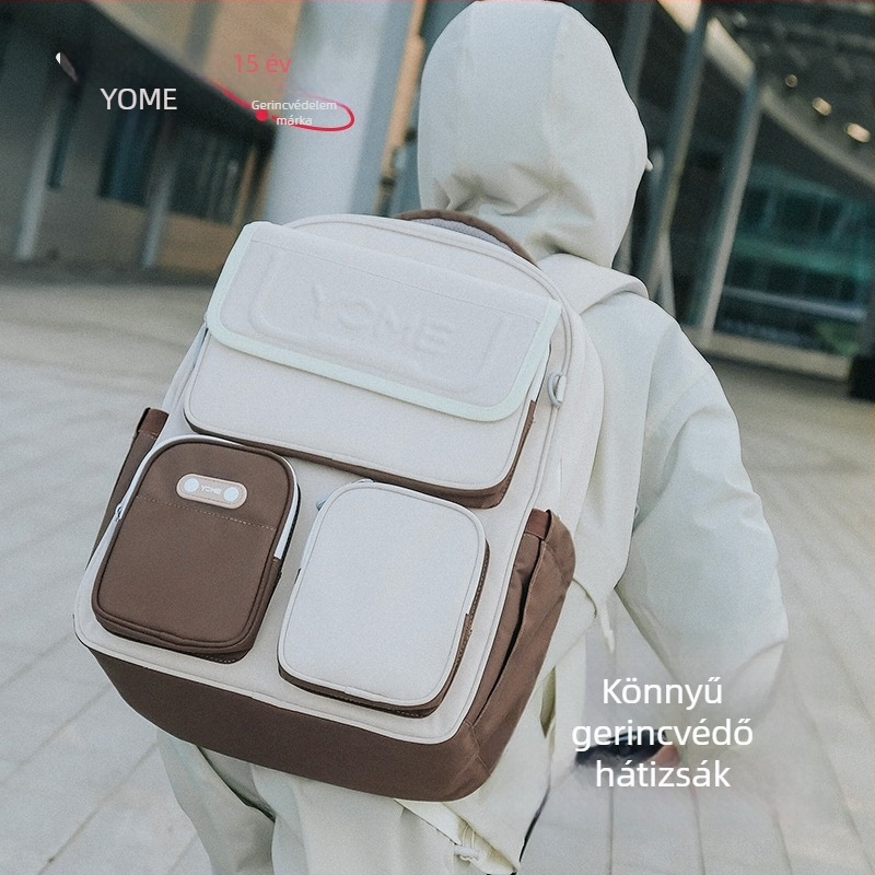 Yome Oxygen sorozat iskolai hátizsák 1–4. osztályos diákoknak, könnyű, ergonómikus hátoldallal 26°-os dőlésben, lélegző, vízálló, kopásálló, vállpántok légpárnás kialakítású