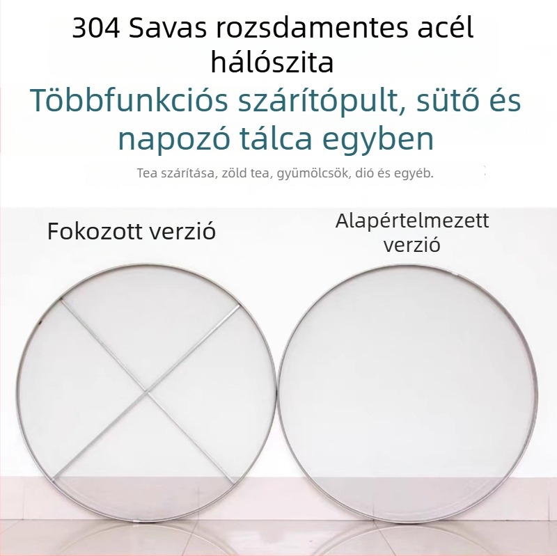 304 rozsdamentes acél megerősített szárító szita tealevelek és citrushéj számára (modell 50-130)