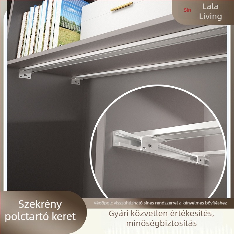Gardróbpolcok alátámasztó keretek és válaszfal-támaszok – DIY belső tárolás