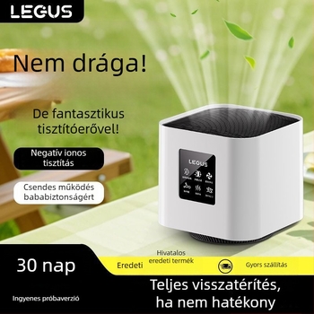 Légtisztító negatív ionokkal és formaldehid eltávolítással, 50 m3/h, 10 m² hatókör, összetett szűrő, zaj alatt 36 dB