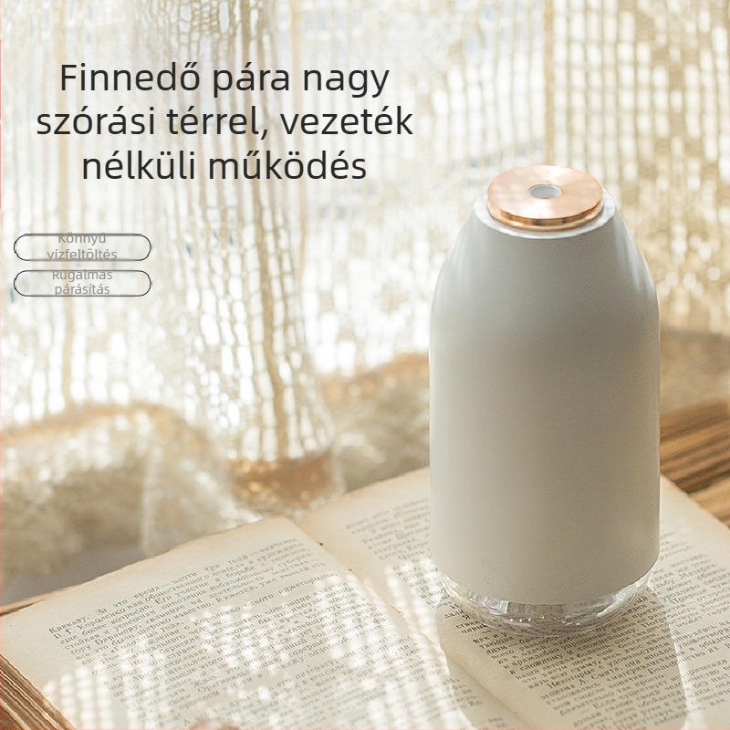 SUMIE Ultrahangos asztali párásító, USB tápegység, két gőzcsatorna, tartály ≤0,5 L, 10–20 m²-hez, 2 W teljesítmény