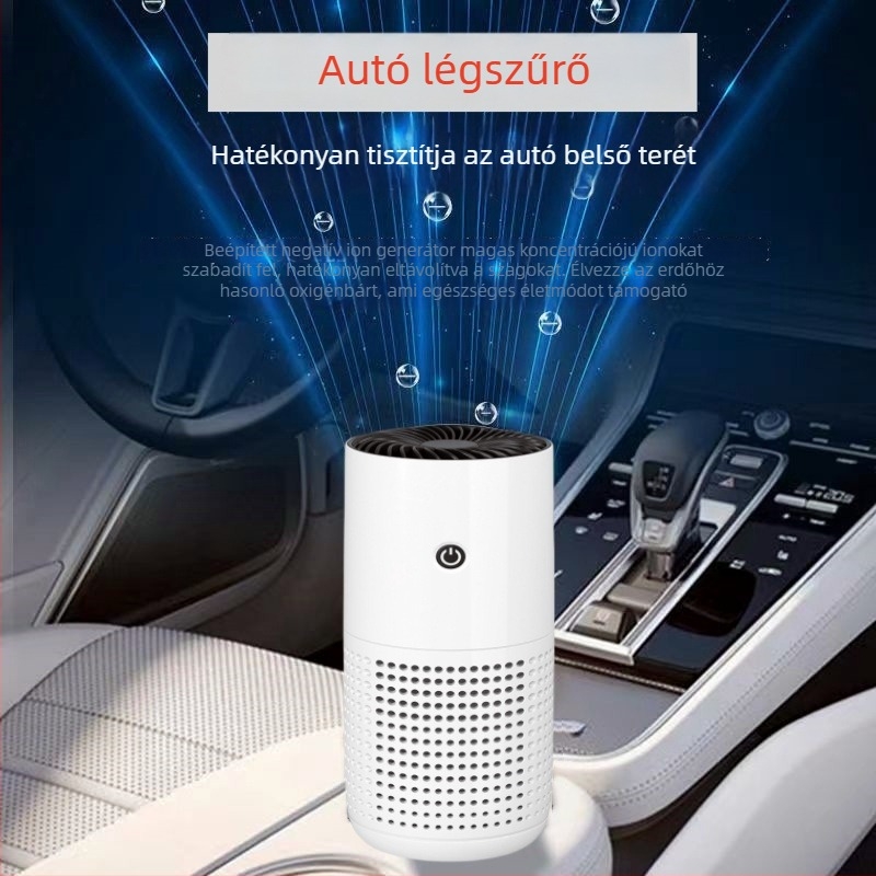 Autó légtisztító E260 — ABS+PC, USB tápegység, 5V, 2W