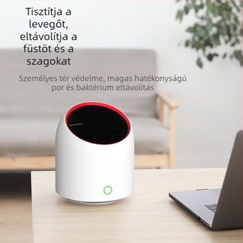 Asztali levegőtisztító – negatív ionok, szag és formaldehid eltávolítás, PM2.5 eltávolítás, csendes működés, 60 m²-ig terjedő lefedettség