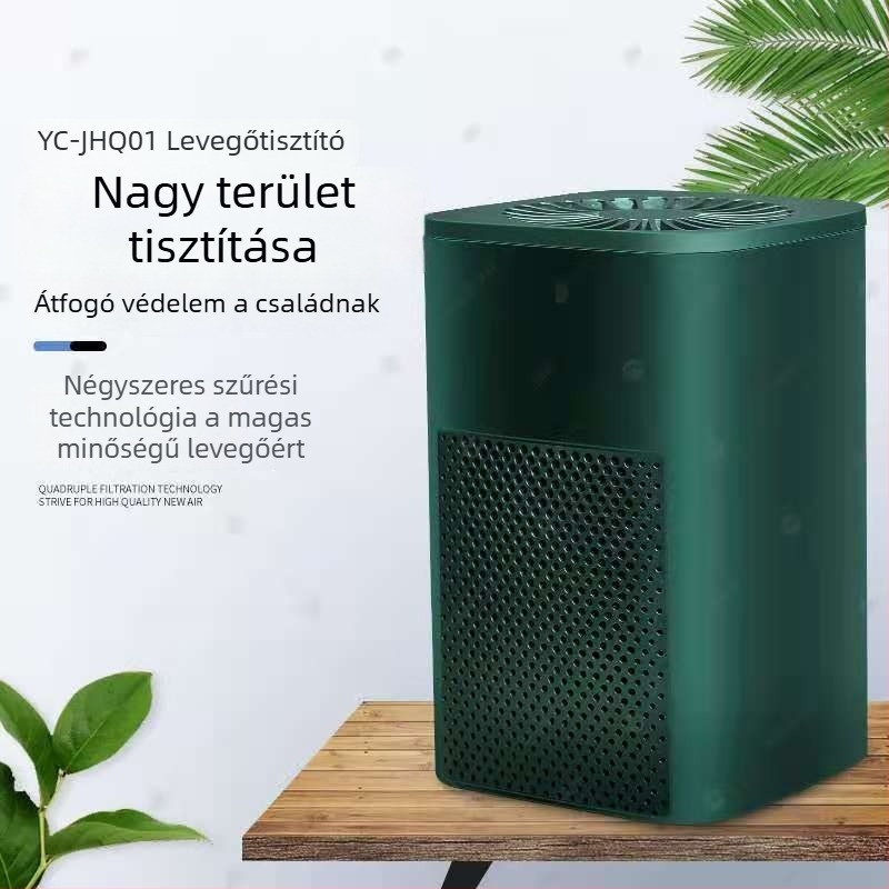 Otthoni levegőtisztító - formaldehid eltávolítás, HEPA szűrés, zaj 36 dB alatt, USB tápegység, 11–20 m²-es területhez