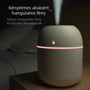 USB-s asztali párásító otthonra, irodára, osztályra - tartály 10 L+, >60 m² lefedettség, 3+ ködkiárat, USB tápellátás, 111-240 V kompatibil