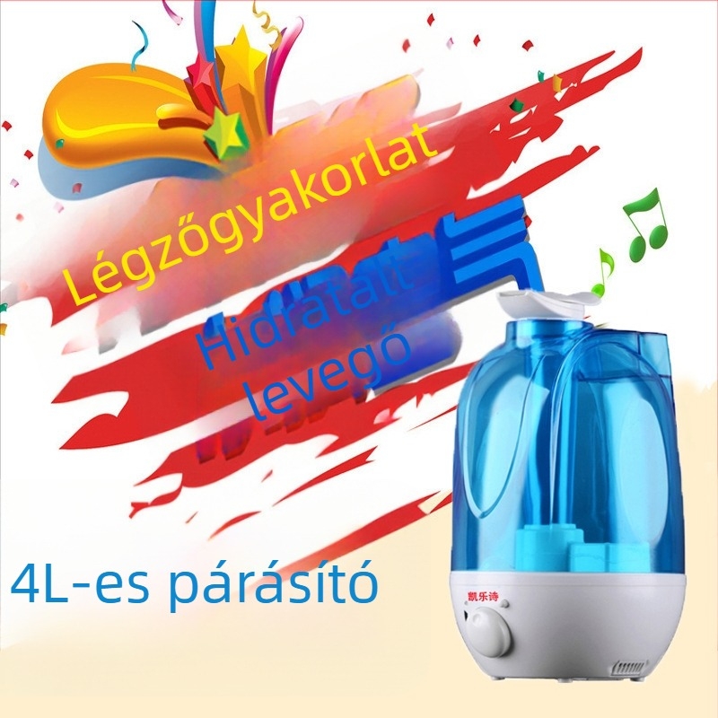 Otthoni párásító és levegőtisztító, modell KLS-008, 31–40 m²-hez, 2.6–4.0 L-es víztartály, aromaterápia, ultrahangos párásítás, oxigénezés