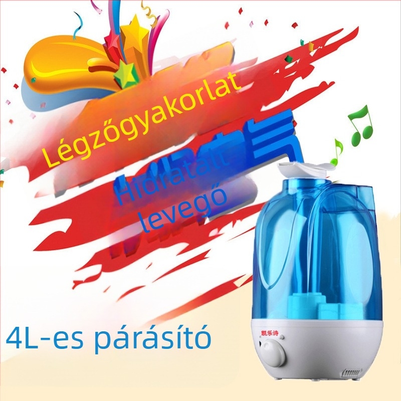 Otthoni párásító és levegőtisztító, modell KLS-008, 31–40 m²-hez, 2.6–4.0 L-es víztartály, aromaterápia, ultrahangos párásítás, oxigénezés