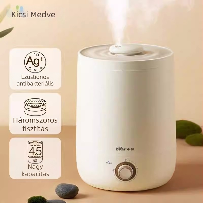 Bear JSQ-C45U1 otthoni párásító, tartálykapacitás 4,1–6,0 L, 10–20 m² lefedettség, zaj 46–70 dB, teljesítmény 30 W