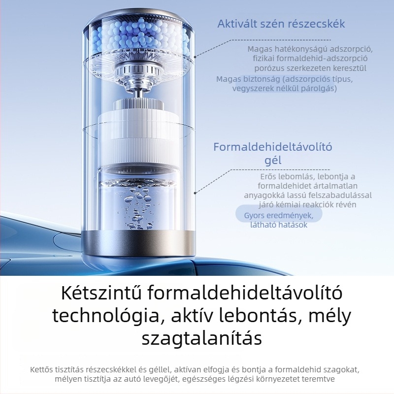 BASEUS DT mikromolekulás dupla hatású dezodoráló autóhoz – levegőtisztító, modell BS-CZ012, minden járműhöz, tömeg 560