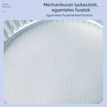 Vastított többfunkciós vas szita kör alakú lyukakkal, szárításhoz és átszitáláshoz: rizs, szezámmag, magvak, paprika és búza