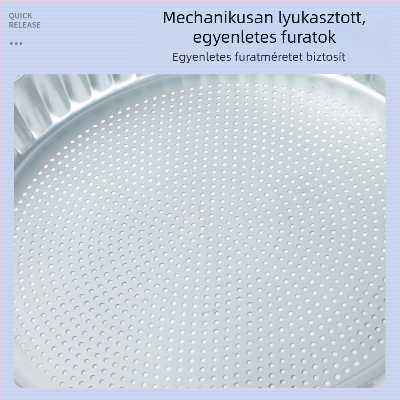Vastított többfunkciós vas szita kör alakú lyukakkal, szárításhoz és átszitáláshoz: rizs, szezámmag, magvak, paprika és búza