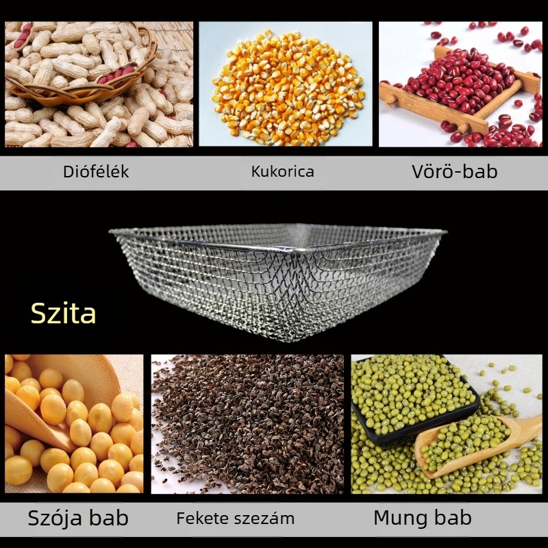 Négyzet alakú rozsdamentes acél lisztszitáló, háztartási használatra