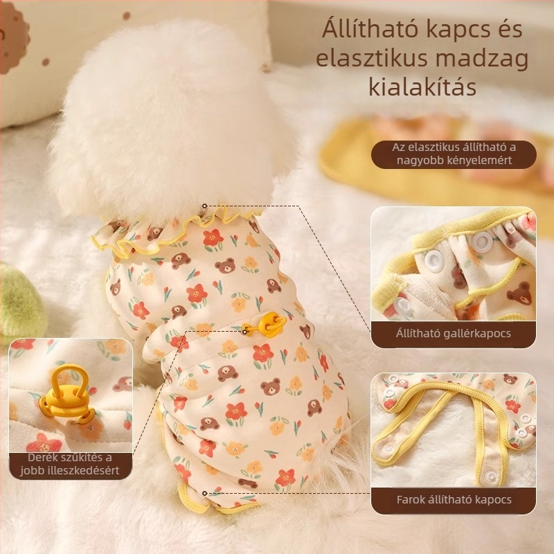 Kutyák hasi védő ruhája — anyagok: német bársony, gyapjú, mulberry selyem; stílus: aranyos; universal