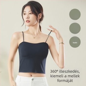 Vállpánt nélküli melltartó borítással Ice Silk/Nylon, varrat nélküli, lélegző, karcsú hátsó rész, kényelmes; telt kosár, vékony formázott kosár; fő anyag 70–80%