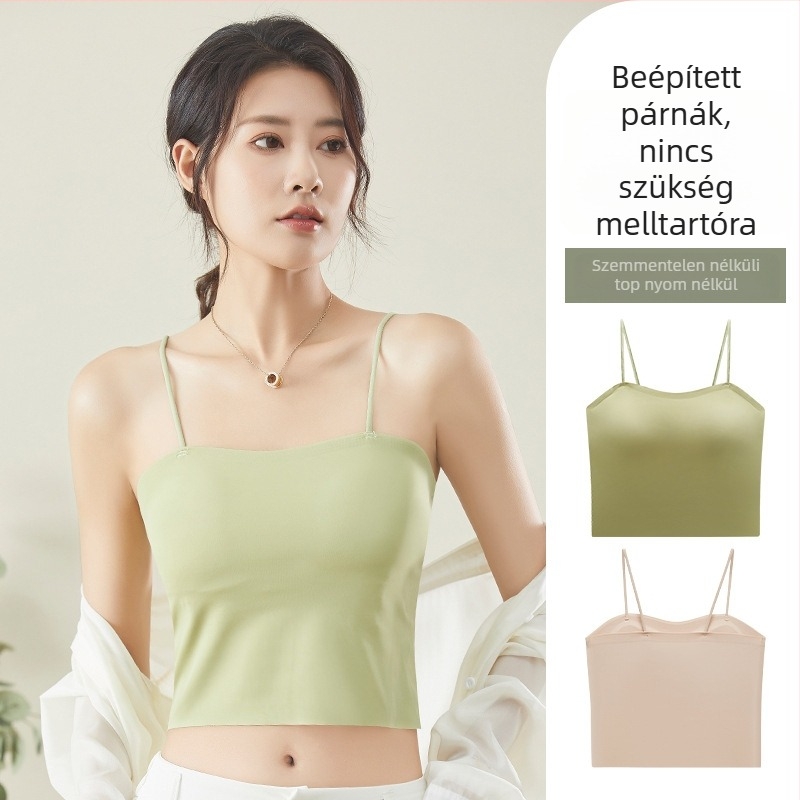 Vállpánt nélküli melltartó borítással Ice Silk/Nylon, varrat nélküli, lélegző, karcsú hátsó rész, kényelmes; telt kosár, vékony formázott kosár; fő anyag 70–80%