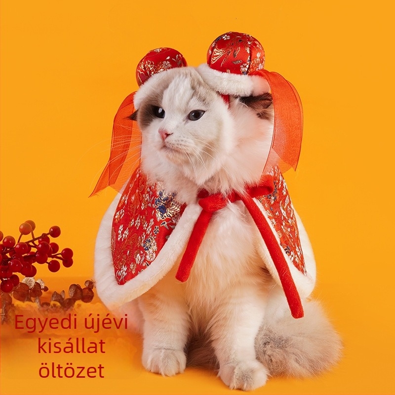 Háziállat ruházat, téli vastagított kivitel, nem szőtt anyag, kínai stílus, márka Jizai, eredet Zhejiang Jinhua