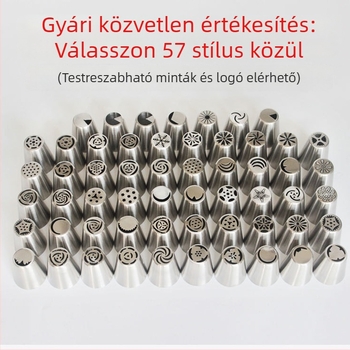 Chaoyu rozsdamentes acél süteménydíszítő cső krémekhez