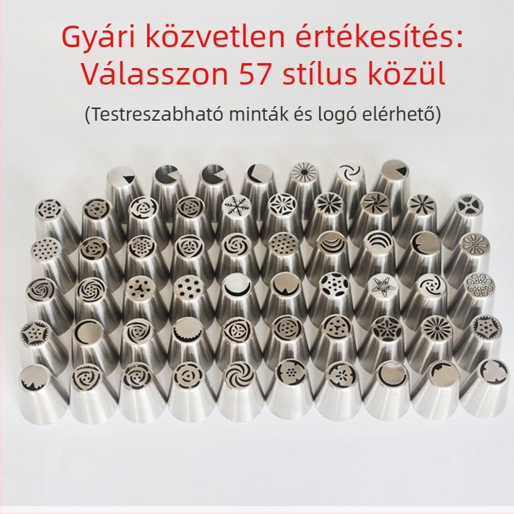 Chaoyu rozsdamentes acél süteménydíszítő cső krémekhez