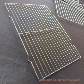 Négyzet alakú grillháló tartó galvanizált vasból, hordozható és összecsukható, tapadásmentes bevonattal, rozsdamentes, 200 g