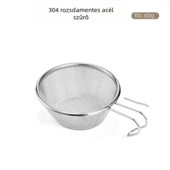 Rozsdamentes acélból készült szűrőháló tealevél-üledékekhez, liszthez és mung babhoz