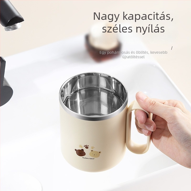 Fogkefe és szájöblítő pohár, nagy kapacitású, élelmiszerbiztos PP, logó nyomtatás elérhető