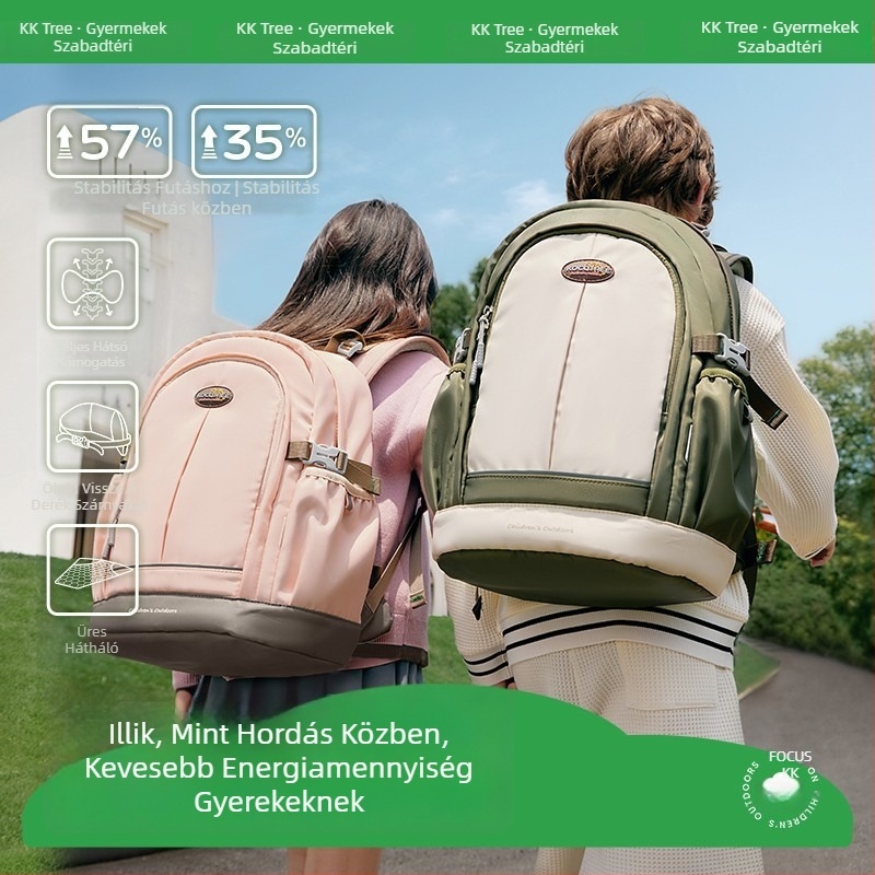 Kocotree Gyerek iskolatáska 5–6. osztály számára, gerincvédelem, terheléscsökkentés, antibakteriális és kopásálló anyag, fiziológiás háti panel