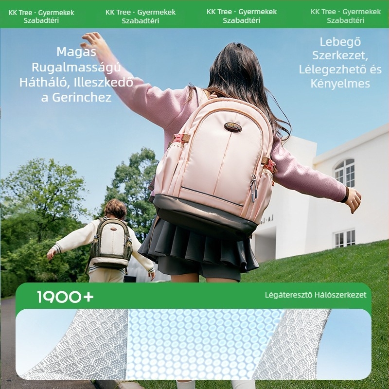 Kocotree Gyerek iskolatáska 5–6. osztály számára, gerincvédelem, terheléscsökkentés, antibakteriális és kopásálló anyag, fiziológiás háti panel
