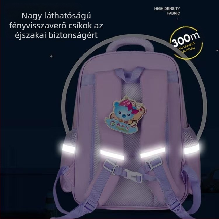 Új 2025-ös iskolai hátizsák általános iskolásoknak, 1–6. osztály számára, könnyű, gerinckímélő, nagy kapacitású, fiúknak és lányoknak