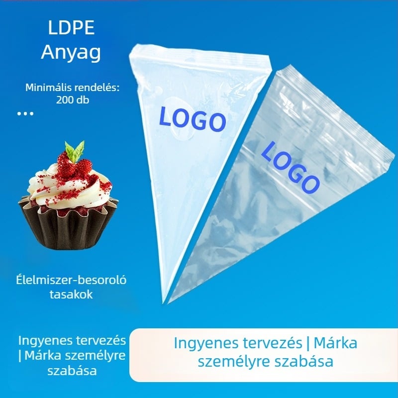 LDPE díszítő tasak, élelmiszer-minőség, 50 db/csomag