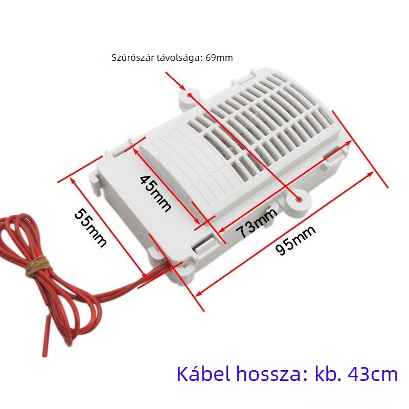 Edények fertőtlenítő szekrénye, 50 m³/h légáram, <36 dB zaj, 10 m² lefedettség, kompozit szűrő